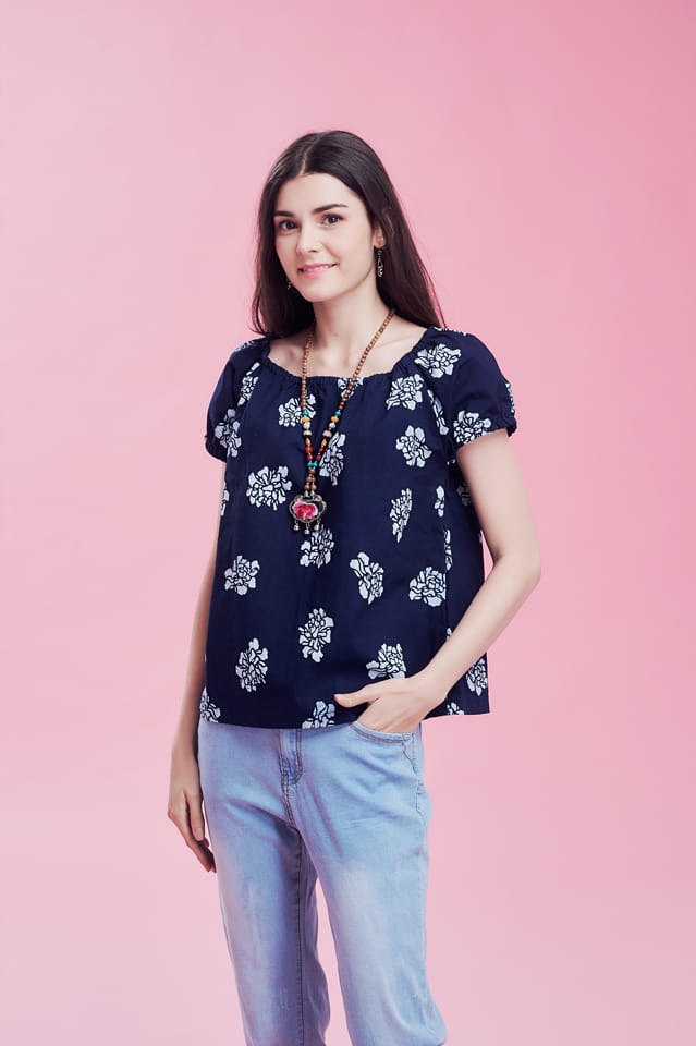 藍染小玫瑰娃娃裝