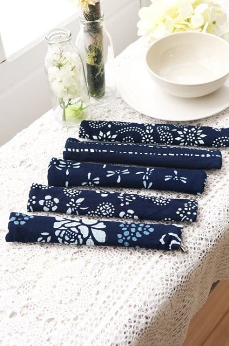 藍染筷套（附不銹鋼筷子）