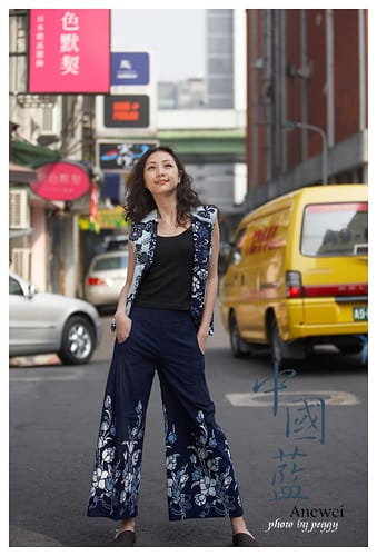 藍染鬱金香寬褲