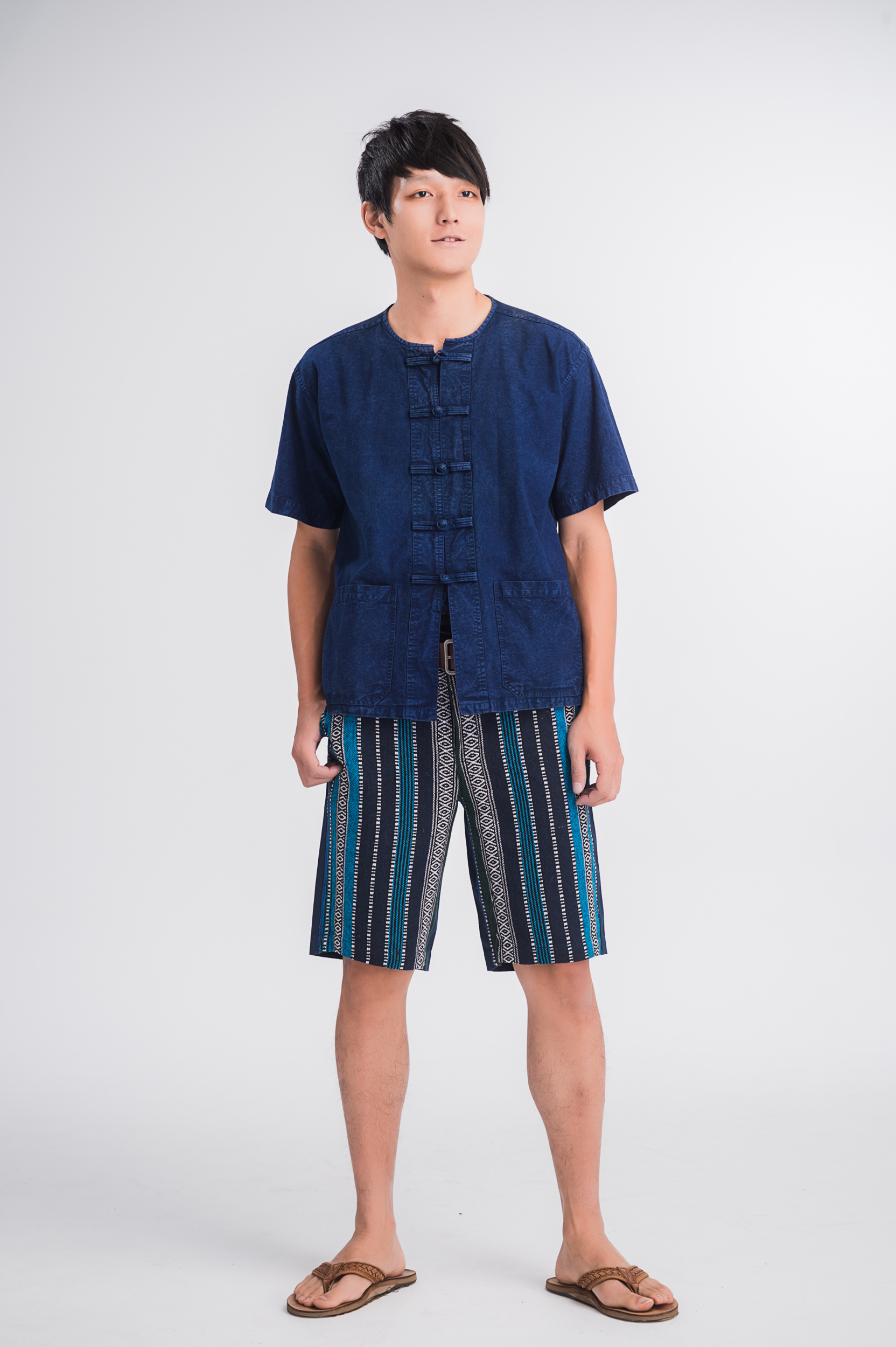 客家藍衫 男  唐裝 南部客家