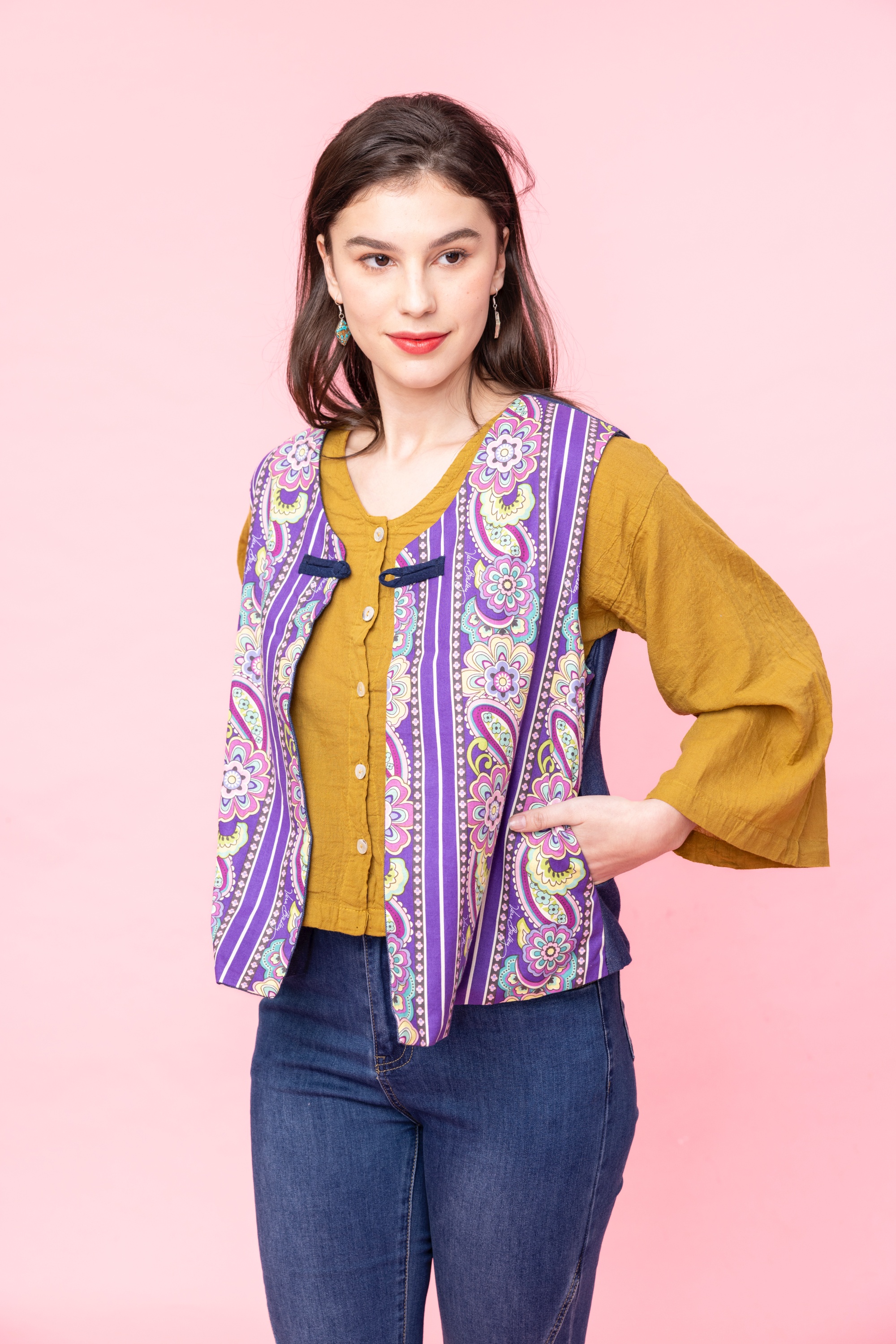 英倫條紋雙面背心~3峽