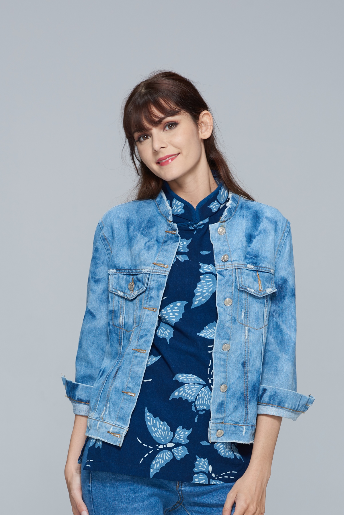 暈染老布牛仔外套（三峽）