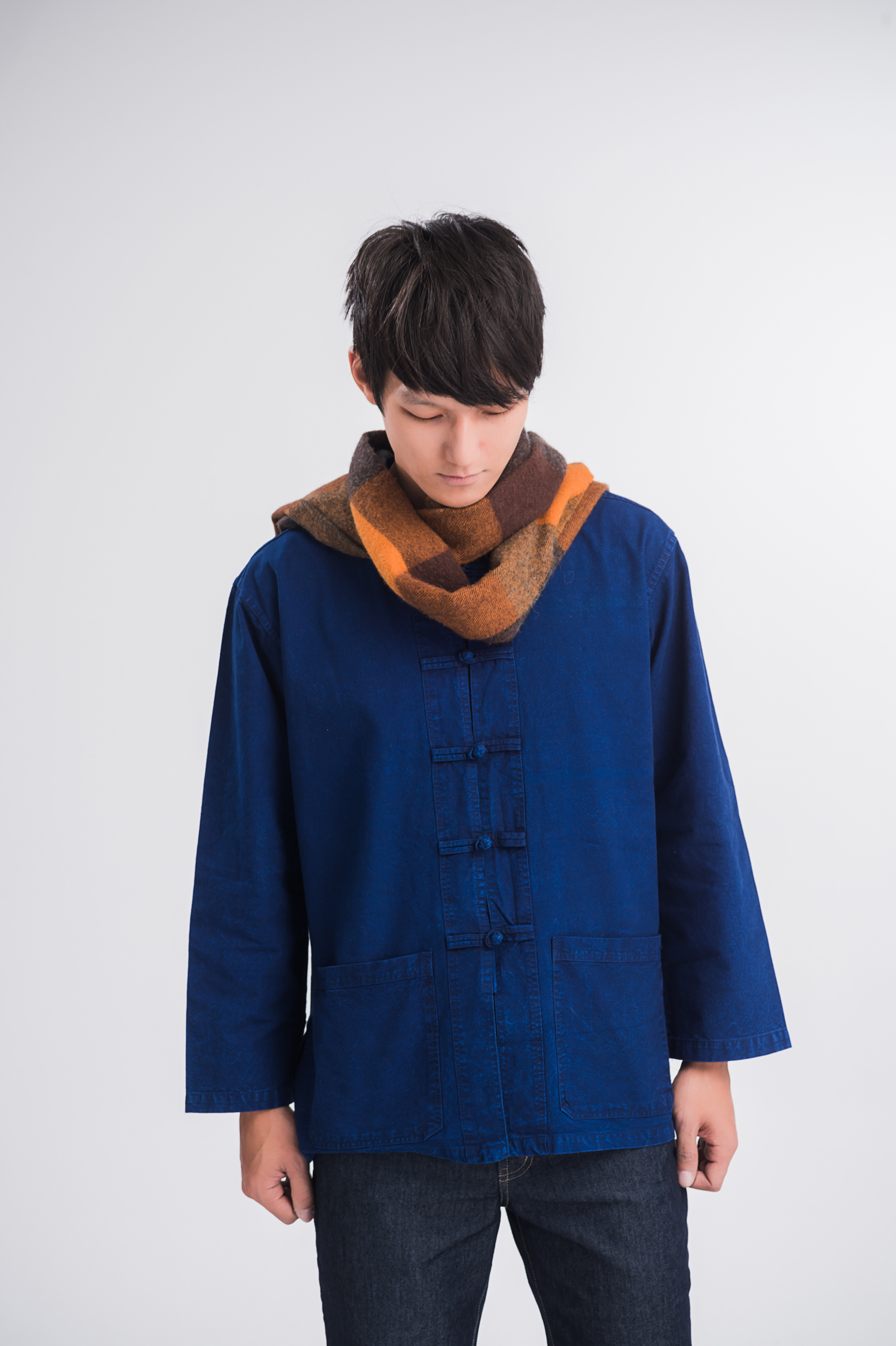 藍染唐裝 客家藍衫.上衣.外套.對襟衫