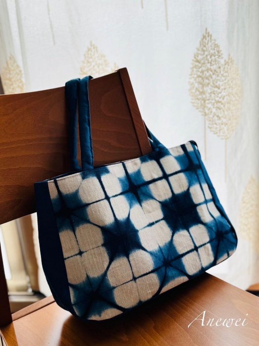 藍染鳴海絞大方包可揹可提