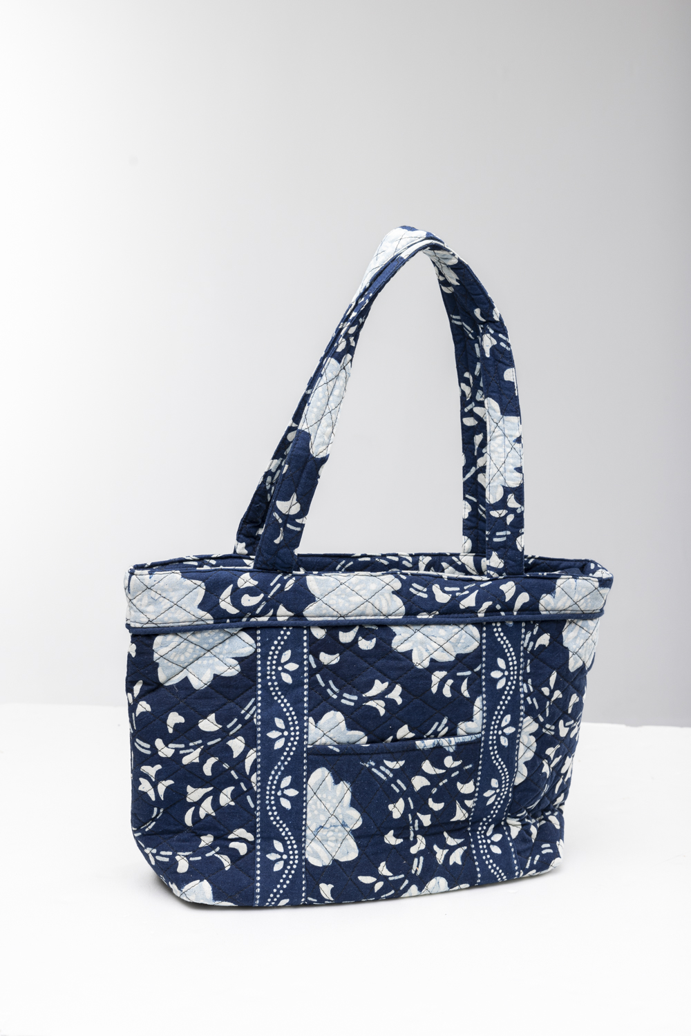 藍染夾棉大包.口袋超多.可揹可提