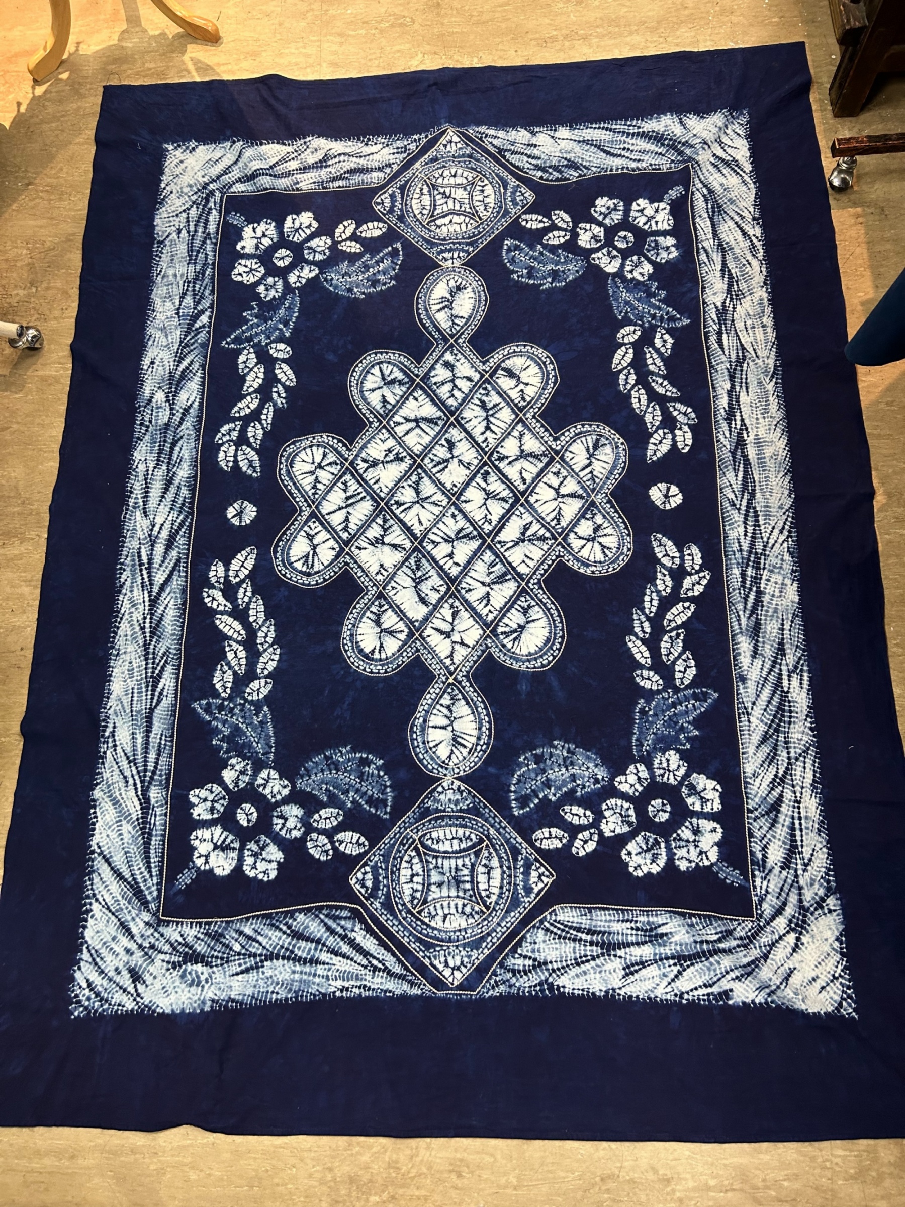 扎染盤長方巾145*195CM