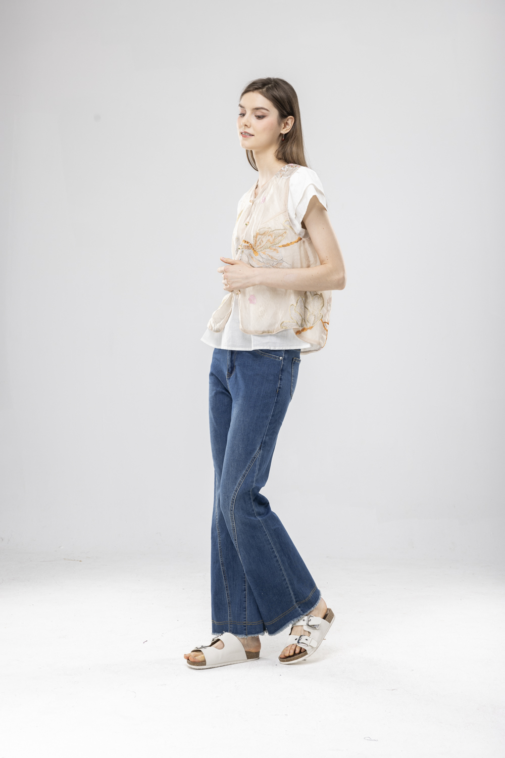 藍染小喇叭牛仔褲～Ｍ最後1件