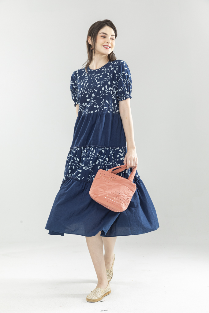 藍染鈴蘭花洋裝