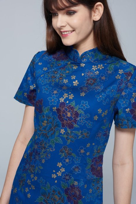 古布描金旗袍.旗袍上衣