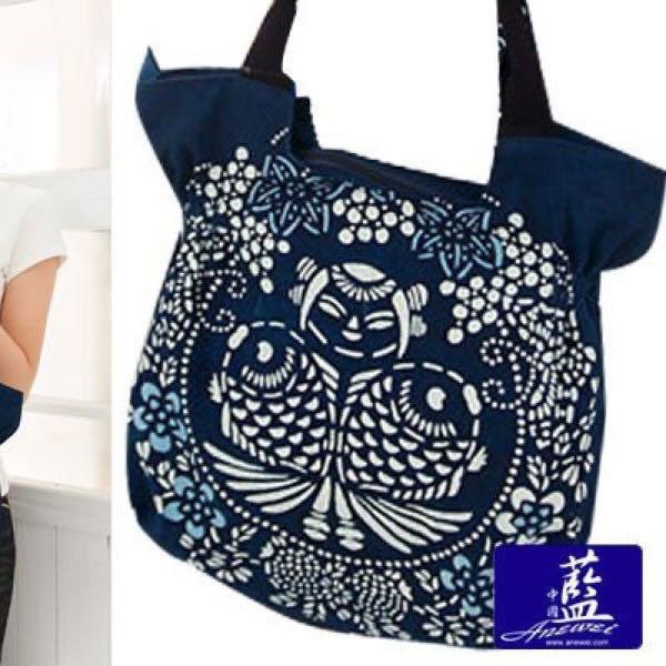 藍染滿載而歸大包.可揹可提