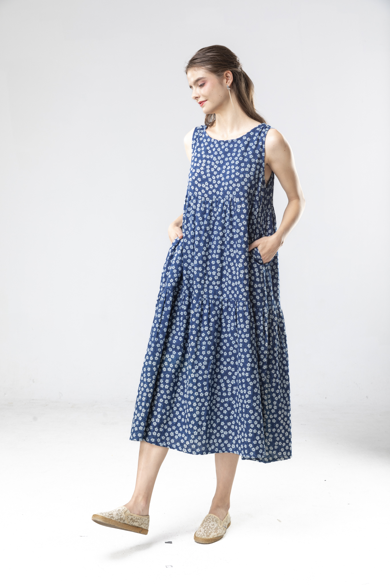 紗布洋裝背心裙~F~