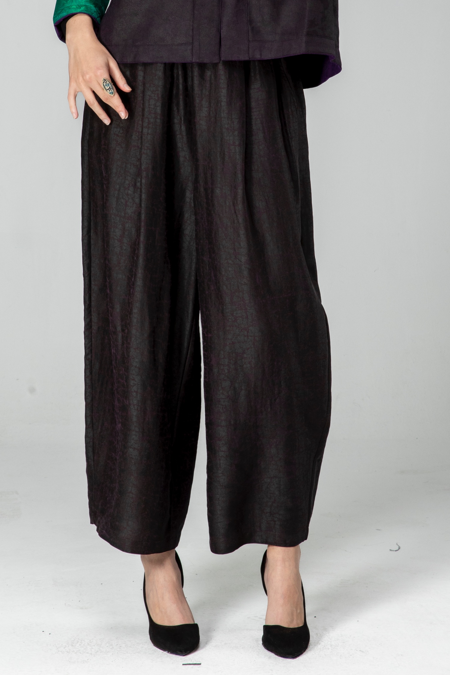 香雲紗彎刀褲/莨綢