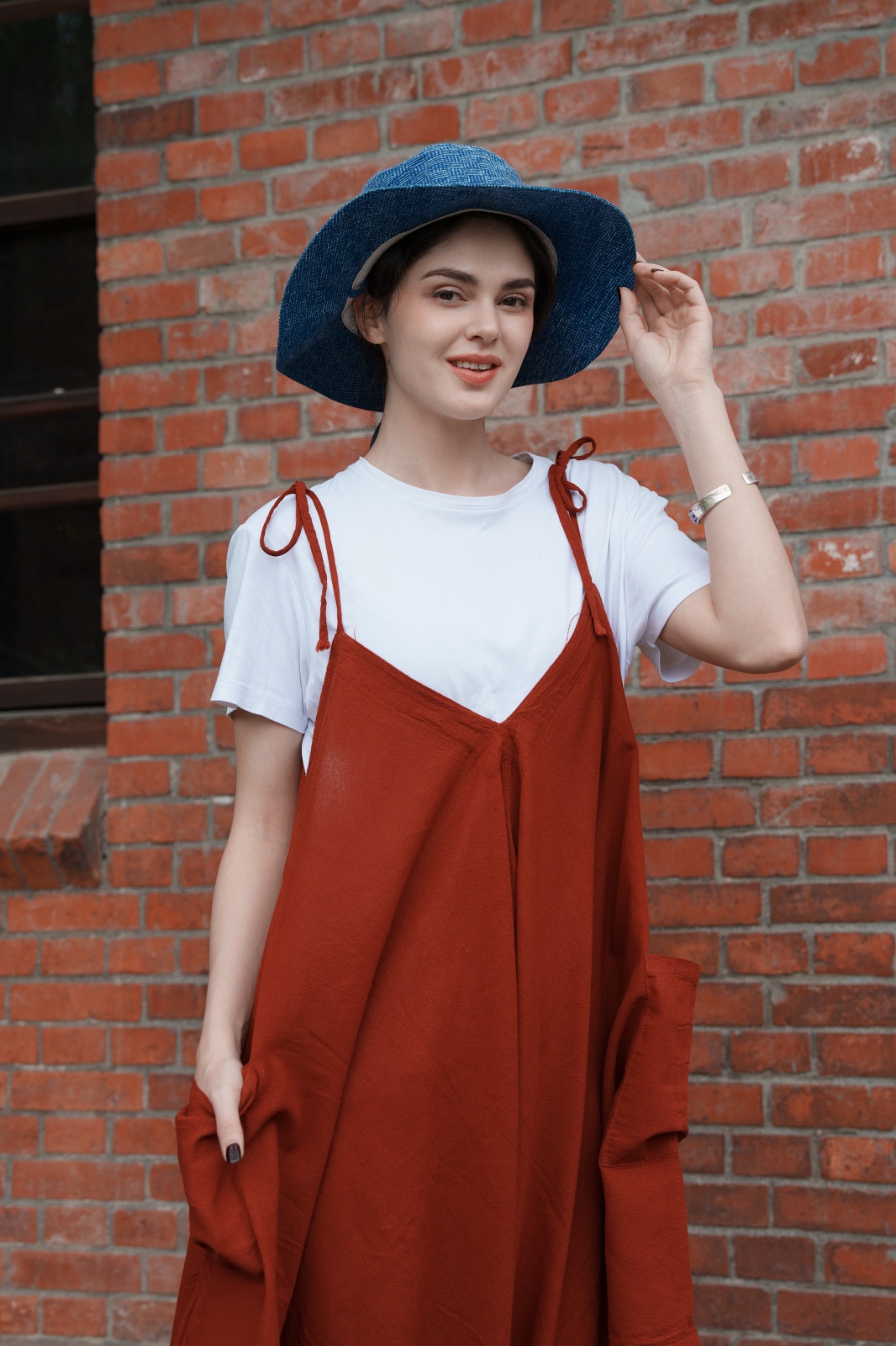 純棉紅背心裙～Ｆ